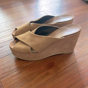 Robert Clegerie suede wedges 9.5